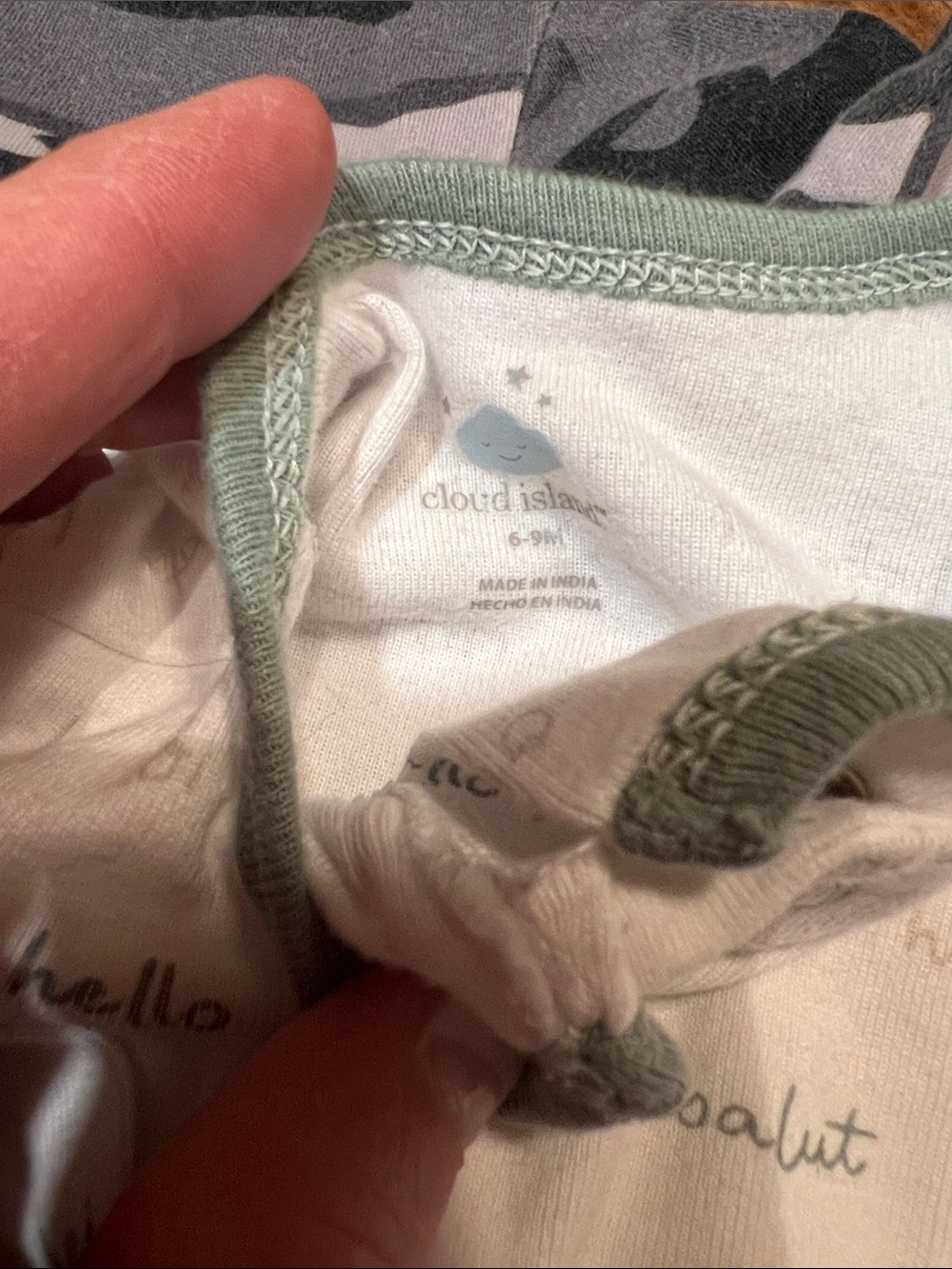 cloud island White and Light Green Infant Bodysuit - Picture 6 of 9